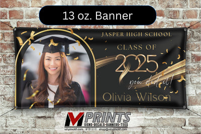 Arched Photo Graduation Banner (Single-Sided)