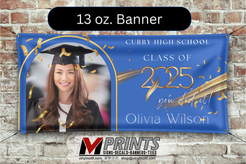Arched Photo Graduation Banner (Single-Sided)