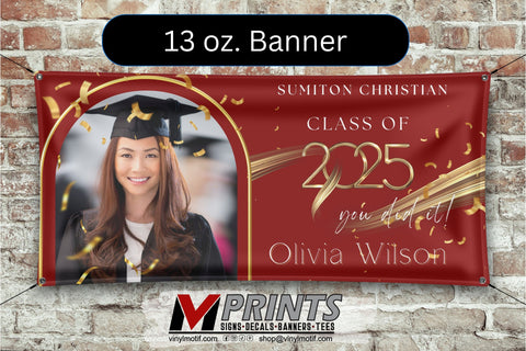 Arched Photo Graduation Banner (Single-Sided)