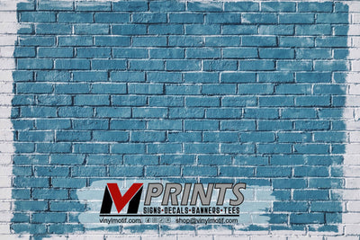 Blue Brick Banner Photo Backdrop