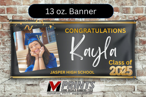 Photo Graduation Banner (Single-Sided)