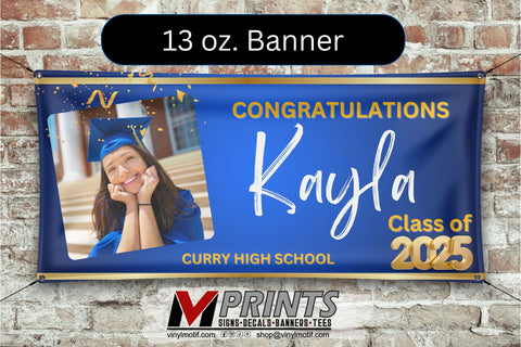 Photo Graduation Banner (Single-Sided)