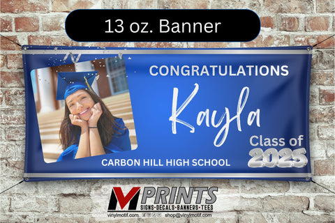 Photo Graduation Banner (Single-Sided)