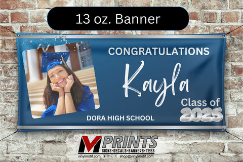 Photo Graduation Banner (Single-Sided)