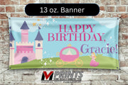 Princess Birthday Banner (Single-Sided)