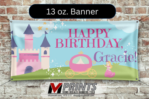Princess Birthday Banner (Single-Sided)
