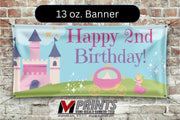 Princess Birthday Banner (Single-Sided)