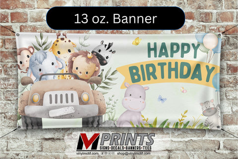 Safari Birthday Banner (Single-Sided)