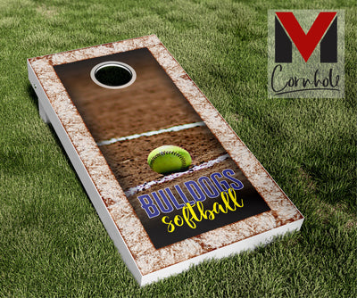 Softball Cornhole Board Skin