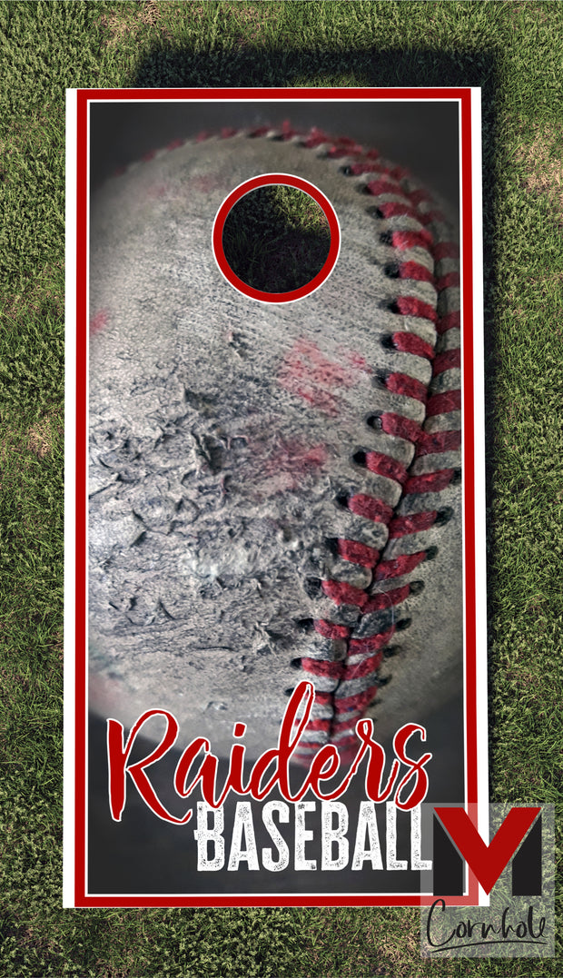 Baseball Cornhole Board Skin