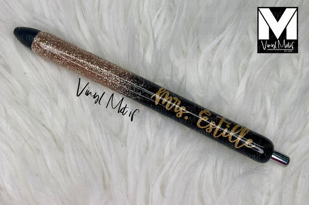 Gold/Black Ombre Glitter Pen