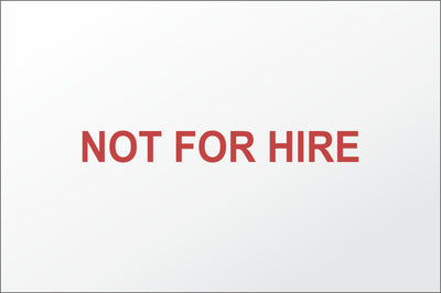 Not For Hire Decals (Set of 2)