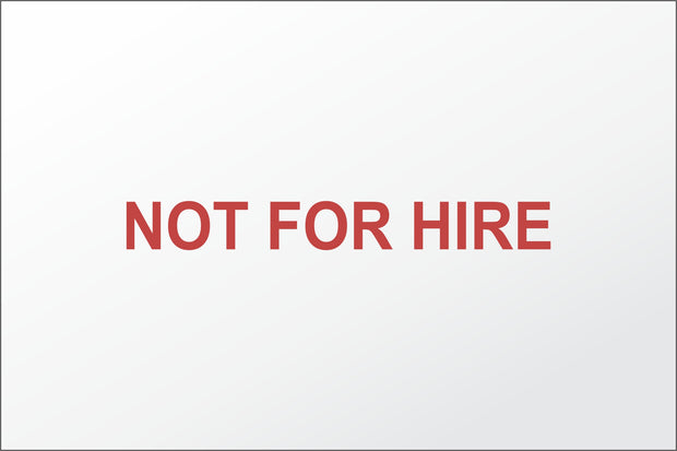 Not For Hire Decals (Set of 2)