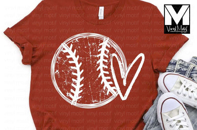 Scribble Baseball Heart