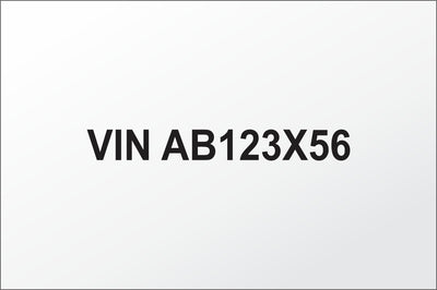 VIN Number Decals (Set of 2)