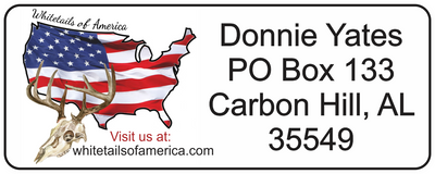 Whitetails of America Address Labels- Qty 500