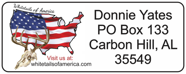 Whitetails of America Address Labels- Qty 500